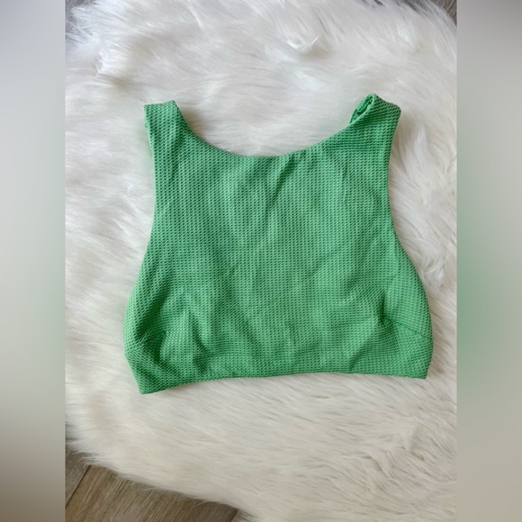 aerie Other - AERIE | Green Textured Bikini Crop Tank Top (M)